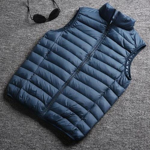 Winter White Duck Down Ultralight Sleeveless Vest - Embrace Effortless Style & Warmth - MANDOTOS