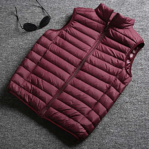 Winter White Duck Down Ultralight Sleeveless Vest - Embrace Effortless Style & Warmth - MANDOTOS
