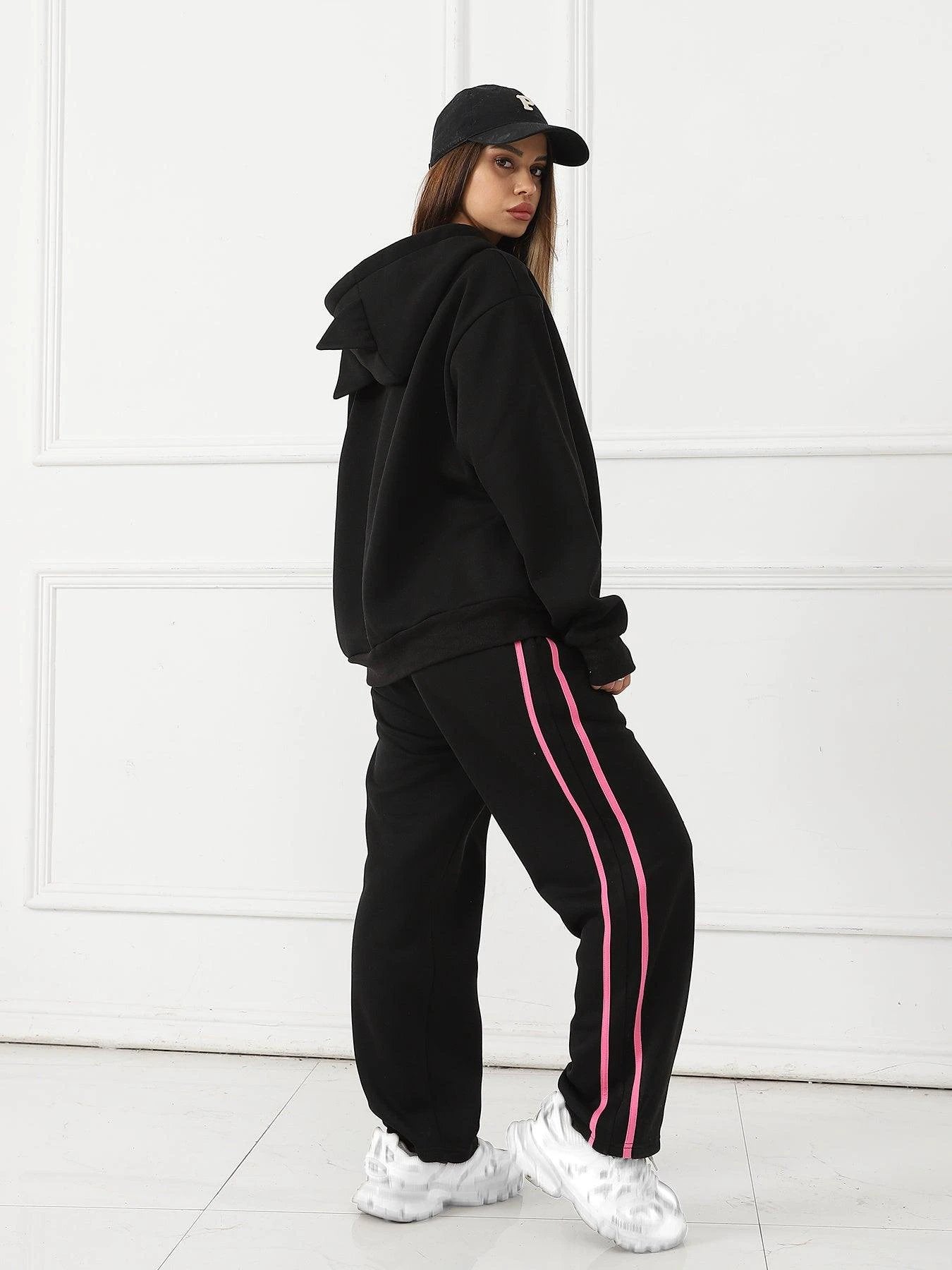 Women's Long Sleeved Hoodie Set - MANDOTOS