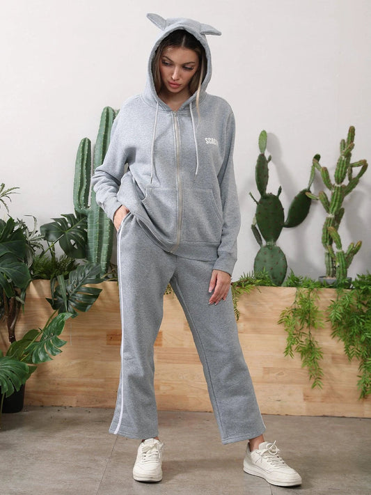 Women's Long Sleeved Hoodie Set - MANDOTOS