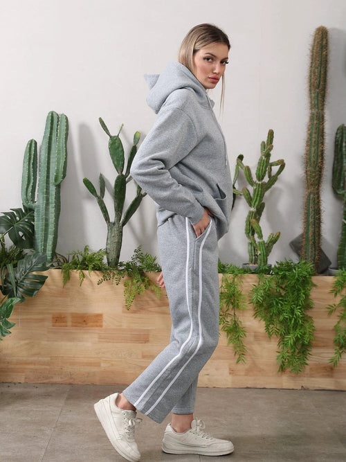 Women's Long Sleeved Hoodie Set - MANDOTOS