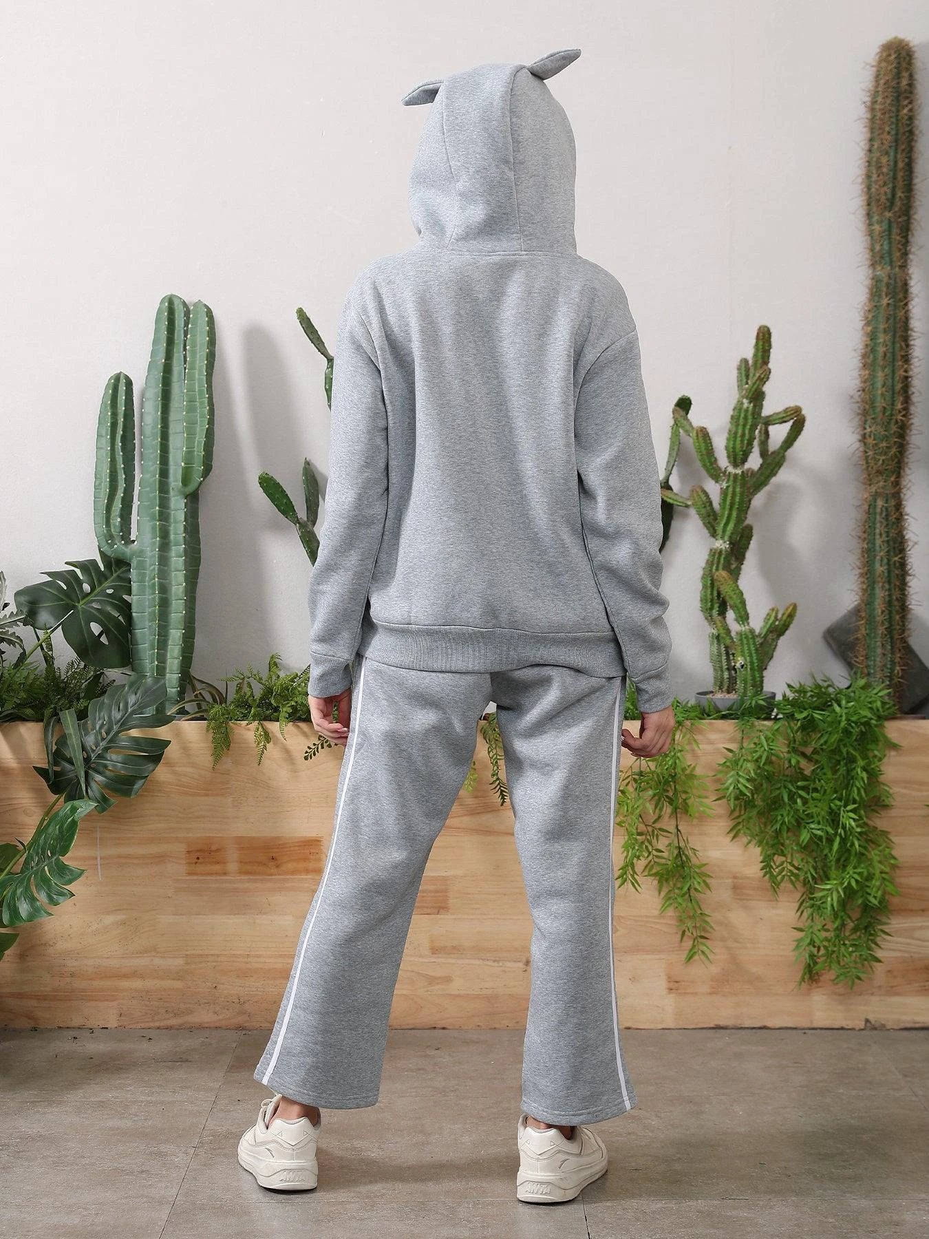 Women's Long Sleeved Hoodie Set - MANDOTOS