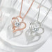 Zircon Double Love Necklace with Rhinestones 💖 Sparkling heart-shaped design for timeless elegance! - MANDOTOS