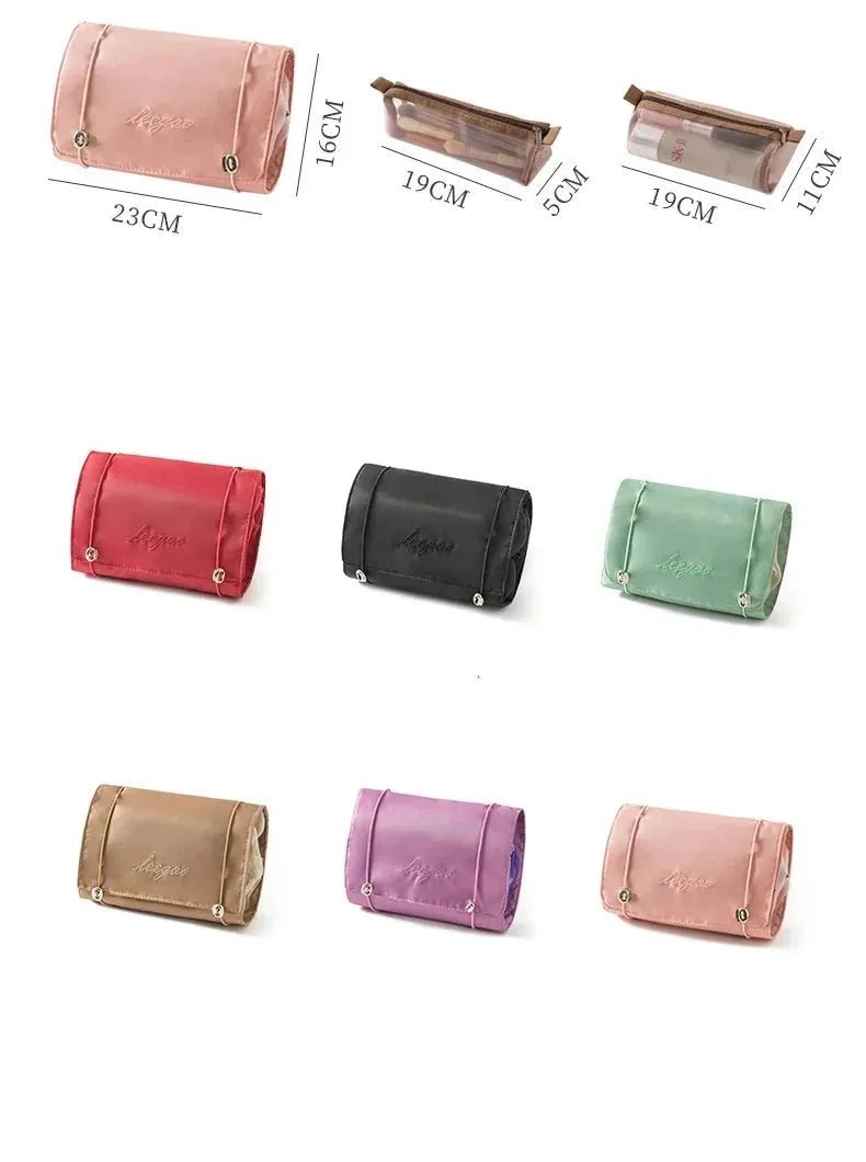 Mandotos 4 In 1 Detachable Cosmetic Bag Large Capacity Travel Organizer For Cosmetics And Toiletries Beige - MANDOTOS