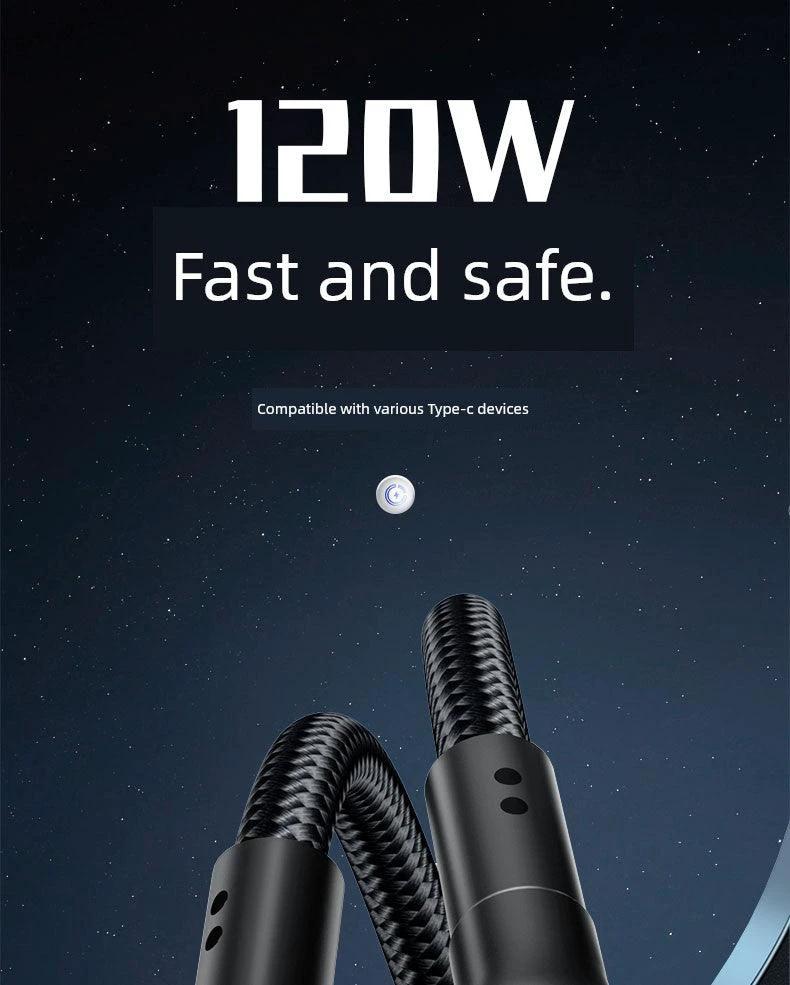 Double-Headed Typec Data Cable Mobile Phone Computer Car Universal Male-to-Male CTOC Flash Charging Cable 2 M Long Fast Charging - MANDOTOS