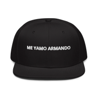Mandotos DreamFit Snapback hat in style 125-978, featuring a structured brim and adjustable strap, black and white color design.