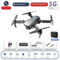 MANDOTOS HD drone for aerial photography, remote control quadcopter with camera, showcasing its sleek design and propellers.