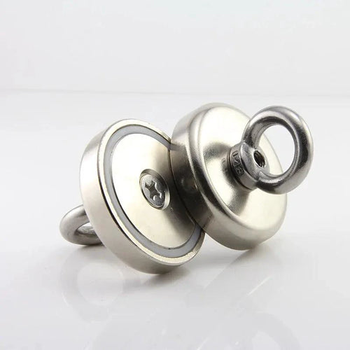 Mandotos Dual Power Treasure Magnets with strong magnetic tips and colorful handles, designed for retrieving metal objects.
