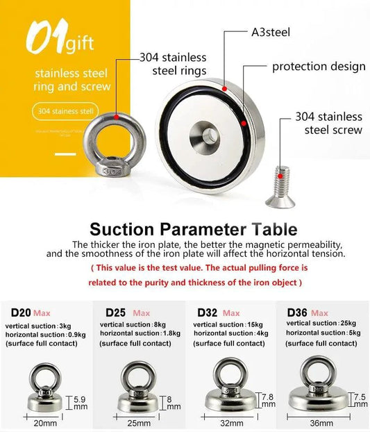 Mandotos Dual Power Treasure Magnets with metal handles and colorful magnetic tips for unlocking hidden treasures.
