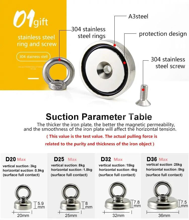 Mandotos Dual Power Treasure Magnets with metal handles and colorful magnetic tips for unlocking hidden treasures.