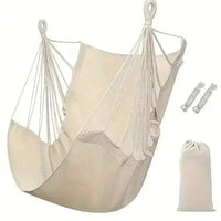Mandotos easy-install indoor outdoor swing chair with cushioned seat and sturdy frame, perfect for relaxing indoors or outside.