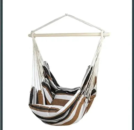 Mandotos easy-install indoor outdoor swing chair with cushioned seat and sturdy hanging ropes, perfect for relaxing indoors or outside.