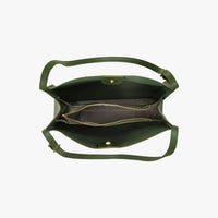 Eco-friendly vegan leather tote bag by MANDOTOS, showcasing a stylish and sustainable design with spacious interior and durable handles.