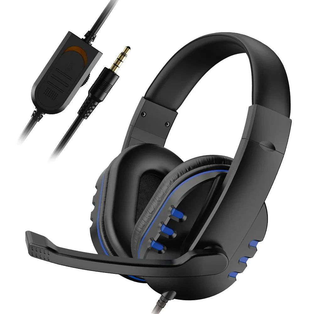 3.5mm Wired Gaming Headphones Game Headset Noise Cancelling Earphone with Microphone Volume Control for PS4 Play Station 4 PC - MANDOTOS