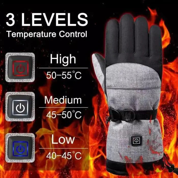 Electric Heated Gloves - Skiing Motorcycle Touchscreen Rechargeable - MANDOTOS