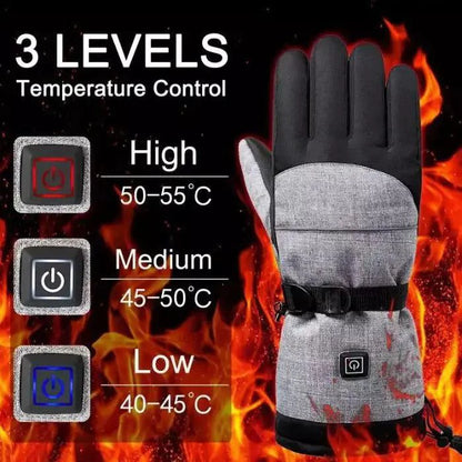 Electric Heated Gloves - Skiing Motorcycle Touchscreen Rechargeable - MANDOTOS