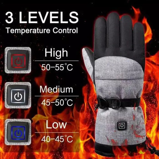 Electric Heated Gloves - Skiing Motorcycle Touchscreen Rechargeable - MANDOTOS