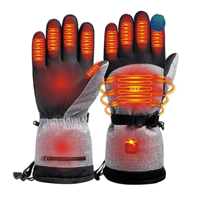 Electric Heated Gloves - Skiing Motorcycle Touchscreen Rechargeable - MANDOTOS