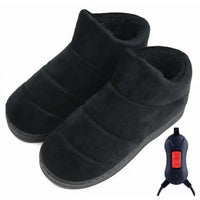 Mandotos electric heated shoes with thermal lining and adjustable temperature control for cozy winter wear.