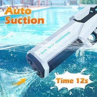 Mandotos electric water gun for adults, powerful automatic water blaster perfect for summer outdoor beach fun.