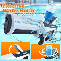 Mandotos electric water gun for adults, powerful automatic water blaster ideal for summer outdoor beach play.