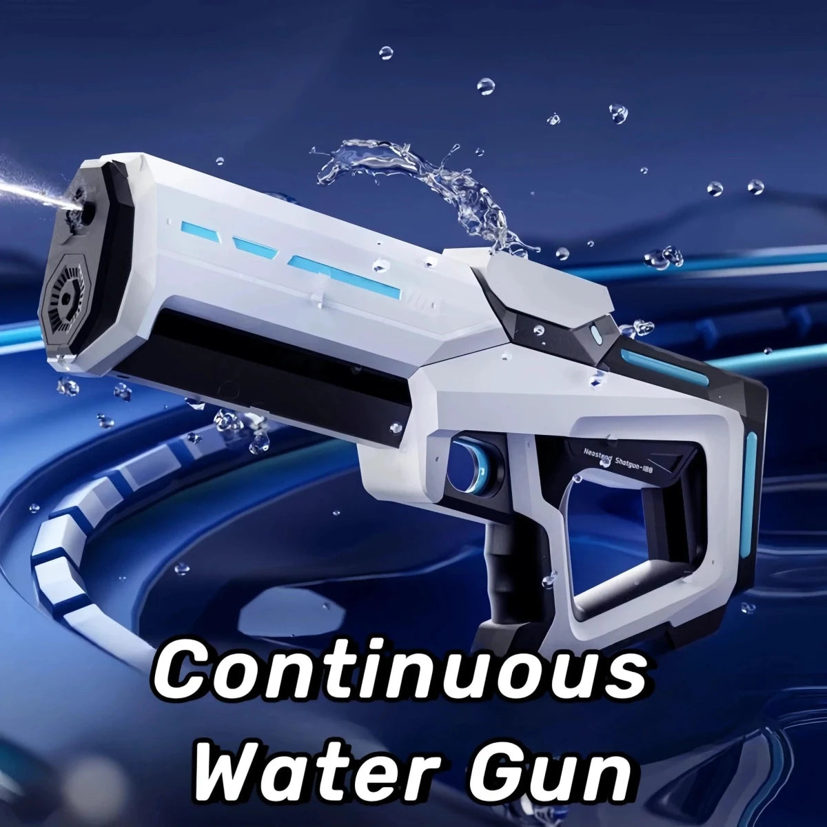 Mandotos electric water gun for adults, a powerful automatic water blaster perfect for summer outdoor beach fun.