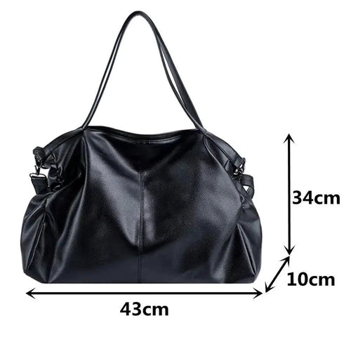 Elegant Leather Carryall - MANDOTOS
