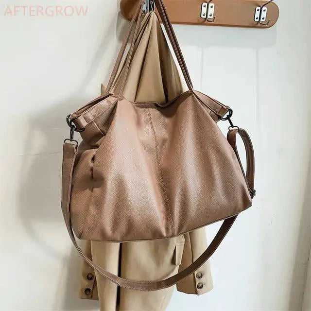 Elegant Leather Carryall - MANDOTOS