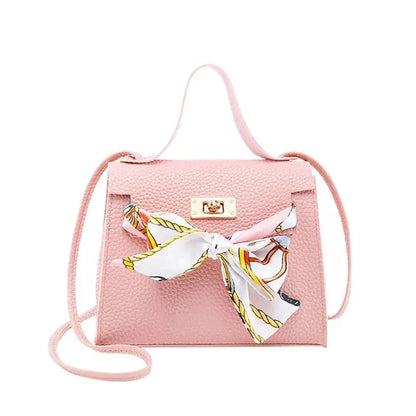 Elegant Leather Handbag & Scarf - MANDOTOS