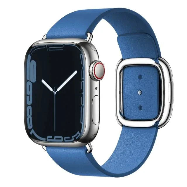Elegant leather strap by MANDOTOS, featuring smooth texture and sophisticated design for watch or accessory use.