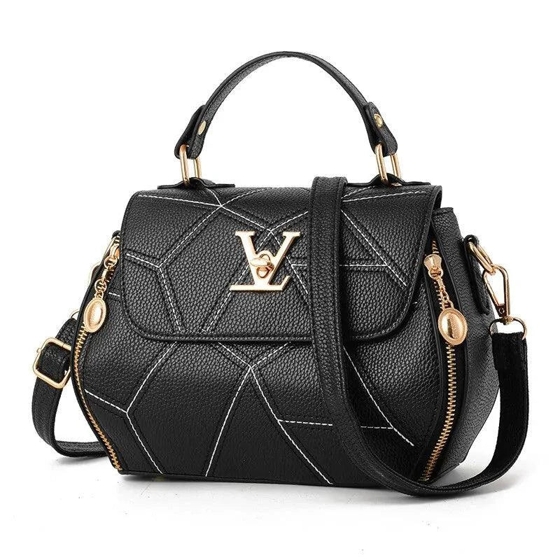Elegant leather tote bag by MANDOTOS with sleek design and sturdy handles, perfect for everyday use and stylish carrying.