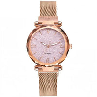 Elegant rose gold MANDOTOS timepiece with a sleek round dial and minimalist design, displayed on a white background.