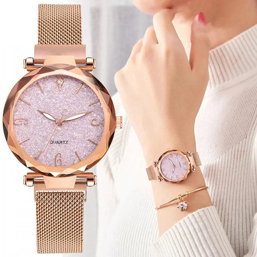 Elegant rose gold timepiece by MANDOTOS featuring a sleek design and a round dial with a minimalist style.