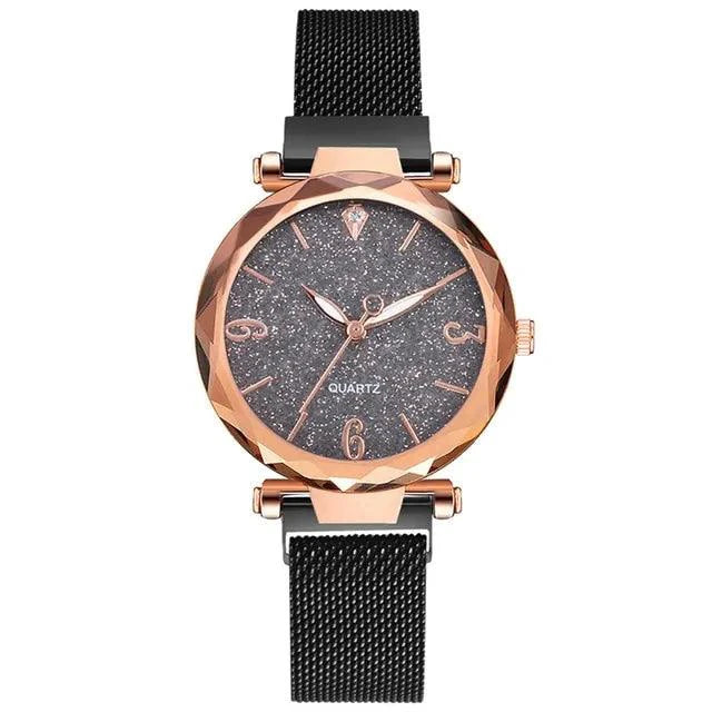 Elegant Rose Gold MANDOTOS timepiece with a sleek round dial and stylish strap, perfect for sophisticated wristwear.