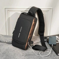 Mandotos Elite Leather Sling Bag featuring a sleek design with adjustable strap and premium leather finish.