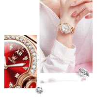 Mandotos waterproof ladies watch with a stylish explosion design, featuring a round dial and water-resistant features for women.