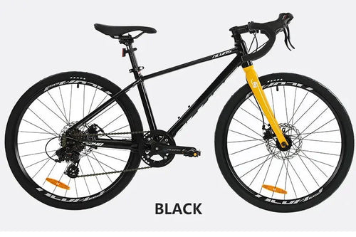 Mandotos F YUZE G240 7-speed aluminum disc brake children's bike handlebar, 380mm, for boys and girls student teen road bicycle