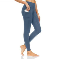 Mandotos FlexiForm high-waist fitness leggings in black, showing their stretchy fabric and comfortable fit for workout wear.