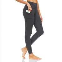 Mandotos FlexiForm high-waist fitness leggings shown on a model, featuring a sleek black design with a comfortable fit for workouts.