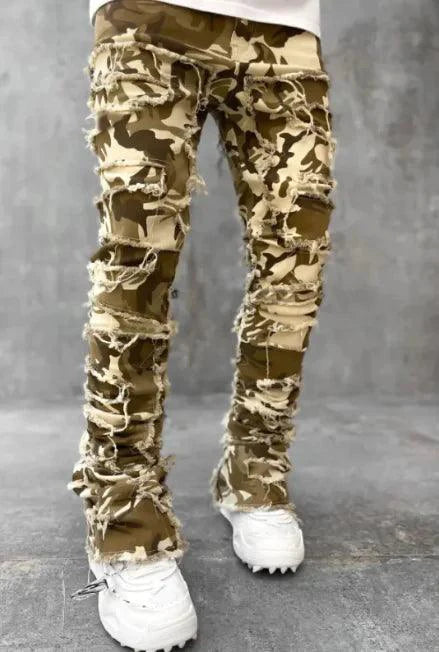 Mandotos FlexiStyle denim jeans showing a slim-fit design with classic five-pocket style and medium blue wash.