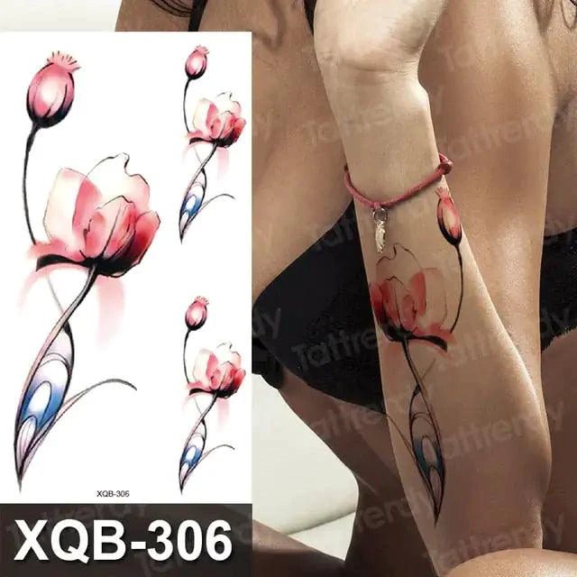 Floral Essence Body Art Tattoo - MANDOTOS