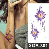Mandotos Floral Essence Body Art Tattoo featuring vibrant floral ink design on skin