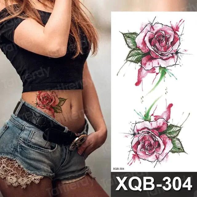 Floral Essence Body Art Tattoo - MANDOTOS
