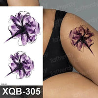 Mandotos Floral Essence Body Art Tattoo featuring intricate floral designs on skin for temporary body art.