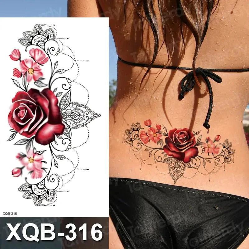 Floral Essence Body Art Tattoo - MANDOTOS
