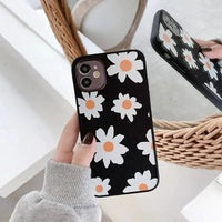 Mandotos floral love phone case with colorful flower design protecting a smartphone, slim and stylish accessory.