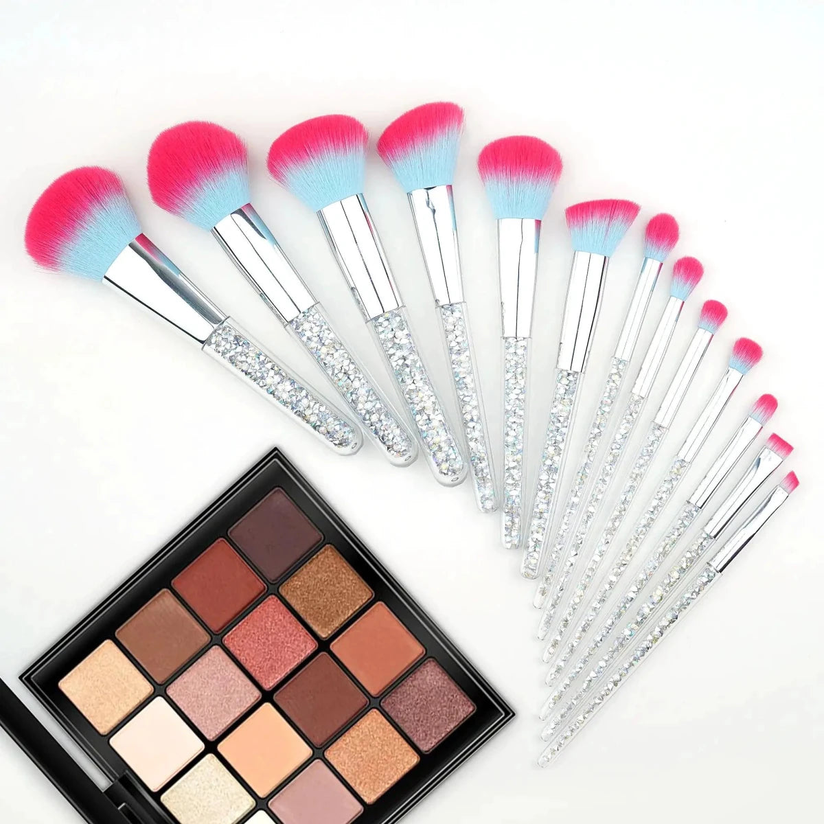 Mandotos Frost Candy vegan makeup brushes set with luxurious, eco-friendly tools for smooth, flawless makeup application.