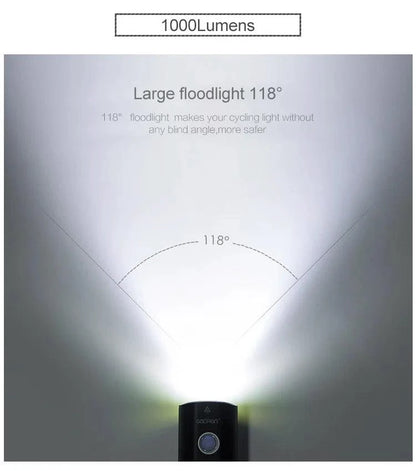 GACIRON 400-1800 Lumens Bicycle Front Light USB Rechargeable Cycling Headlight Flashlight MTB Road Bike Waterproof LED Head Lamp - MANDOTOS