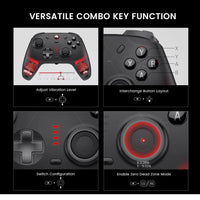 Mandotos GameSir Cyclone 2 wireless Nintendo Switch, iPhone, Android Bluetooth game controller with Hall Effect joystick.
