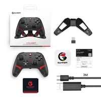 Mandotos GameSir Cyclone 2 wireless Bluetooth controller for Nintendo Switch, iPhone, and Android with hall effect joystick.